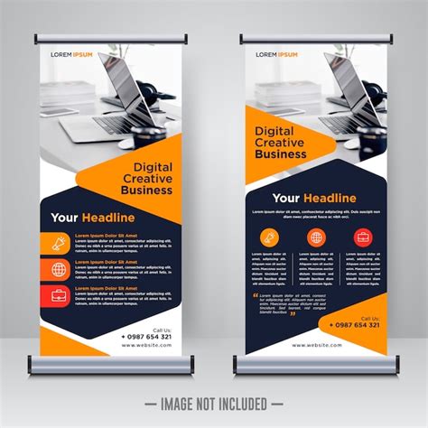 Premium Vector | Corporate rollup or x banner design template