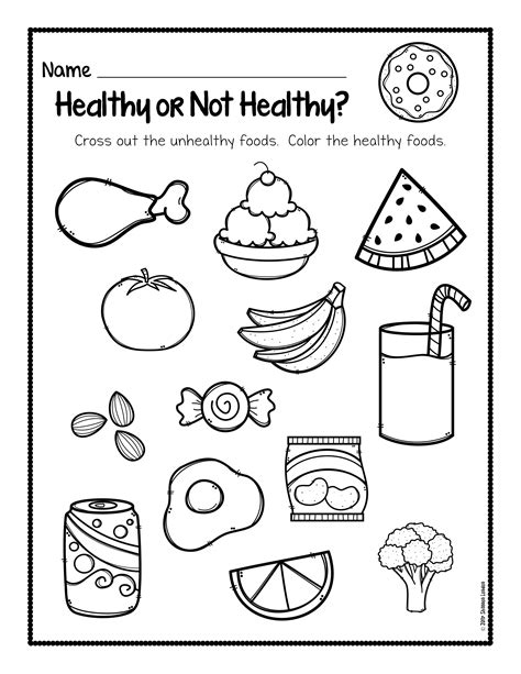 Healthy Foods Worksheet [FREE DOWNLOAD] - The Super Teacher