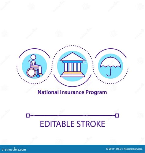 National Insurance Program Concept Icon Stock Vector - Illustration of ...