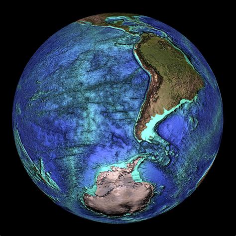 Earth's Topography Photograph by Noaa/science Photo Library - Fine Art ...