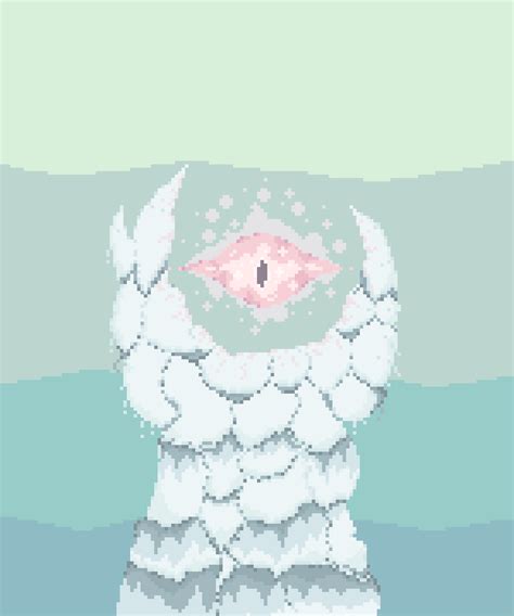 Eye of Sauron but... Ice : r/PixelArt