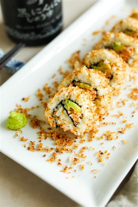 Crunchy Spicy California Sushi Roll • The Heirloom Pantry