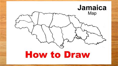 How to draw Jamaica map with provinces || Jamaica map drawing - YouTube