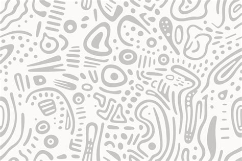 Gray line drawings of organic shapes background | AI-generated vector