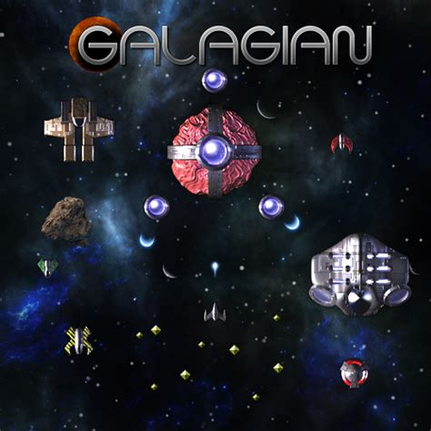 Galagian - space shooter, 3d prerender, ships, backgruond, ui ...