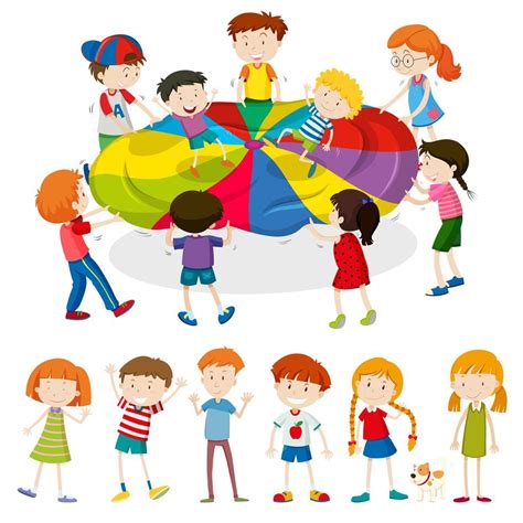 Enfants jouant ensemble 300875 - Telecharger Vectoriel Gratuit, Clipart ...