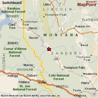 Trout Creek, Montana Area Map & More