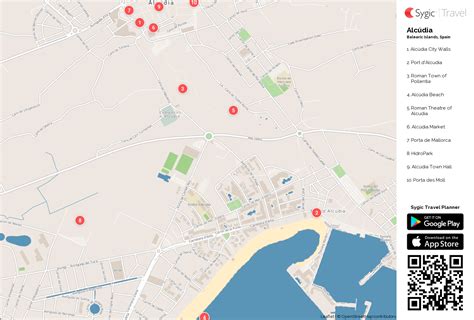 Alcúdia Printable Tourist Map | Sygic Travel