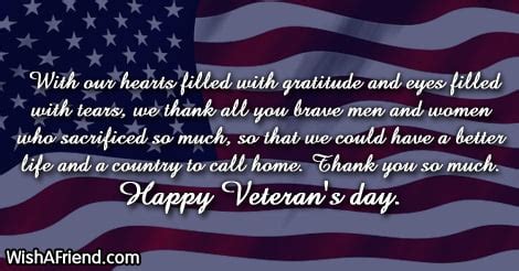 Veterans Day Messages, Happy Veterans Day Thanks You Message, SMS