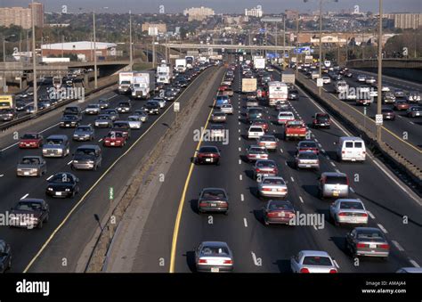 Toronto Canada heavy traffic on Highway 401 Stock Photo, Royalty Free ...