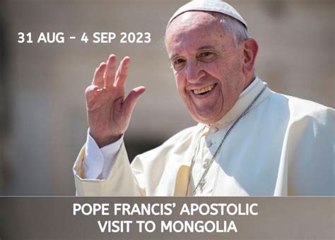 Program of Pope Francis's Apostolic visit to Mongolia 2023