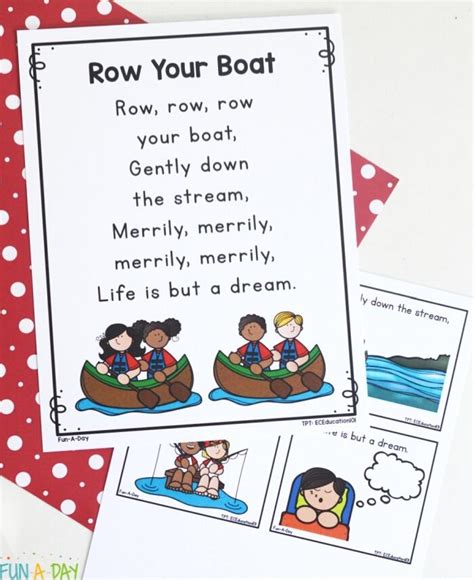 Row Row Row Your Boat Printable Poem - Fun-A-Day!