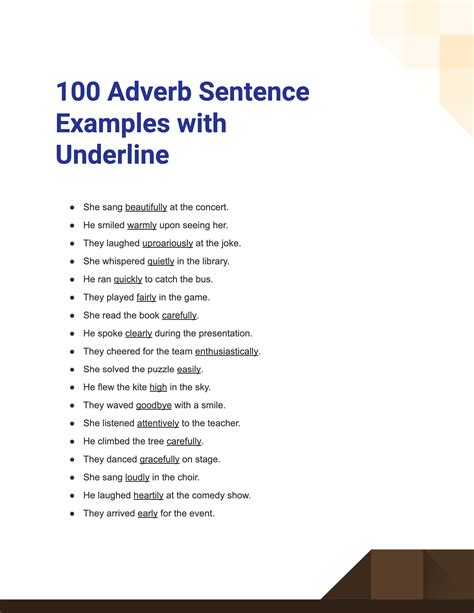 Adverb Sentence - 99+ Examples, How to Use, PDF, Tips