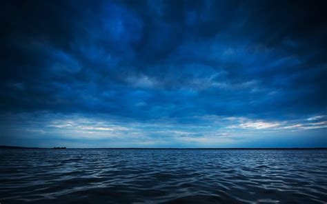 water, Blue, Ocean, Clouds, Horizon, Waves, Lakes, Waterscapes, Sea ...