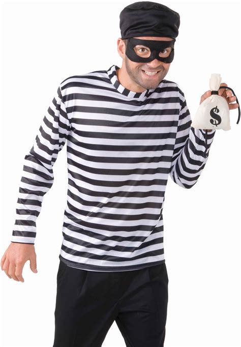 Adult Mens Burglar Bank Robber Thief Halloween Costume | eBay