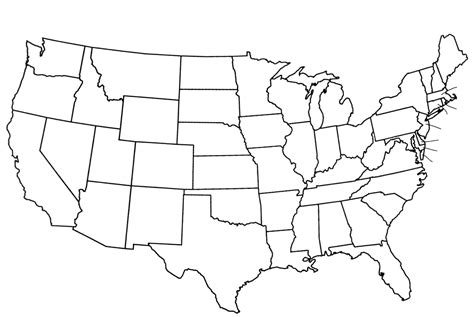 Printable Blank United States Map