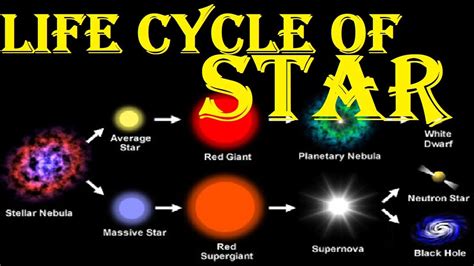 Life Cycle Of Stars Explained Life Cycle Of A Star Flowchart Star Life ...