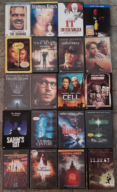 My Stephen King movie collection : r/stephenking