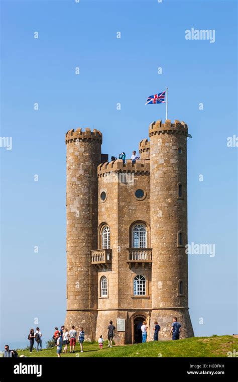 England, Worcestershire, Cotswolds, Broadway, Broadway Tower Stock ...