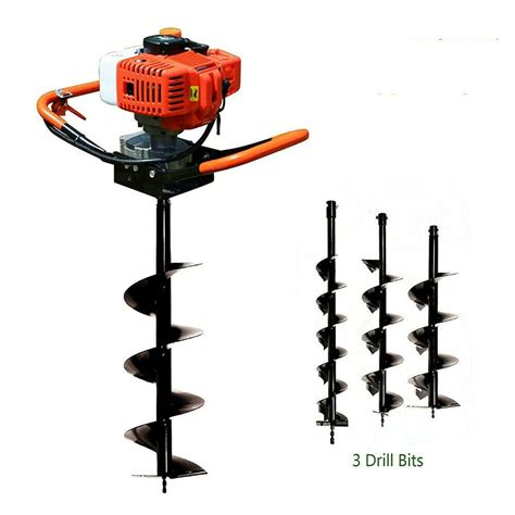 Business & Industrial Extension 52cc Petrol Earth Auger Ground Drill ...