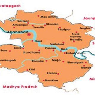 Allahabad On Political Map Of India