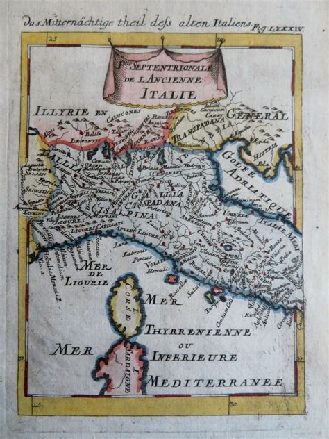 Northern Italy Roman Empire Cisalpine Gaul Mediolanum Rome 1685 Mallet ...