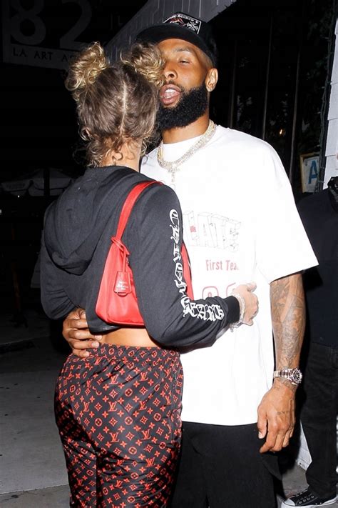 West Hollywood, CA – NFL Player Odell Beckham Jr puts on the heavy PDA ...