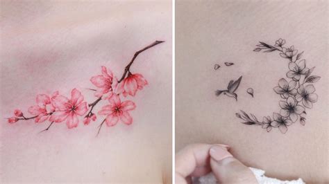 Share more than 73 cherry blossom tattoo behind ear - in.cdgdbentre