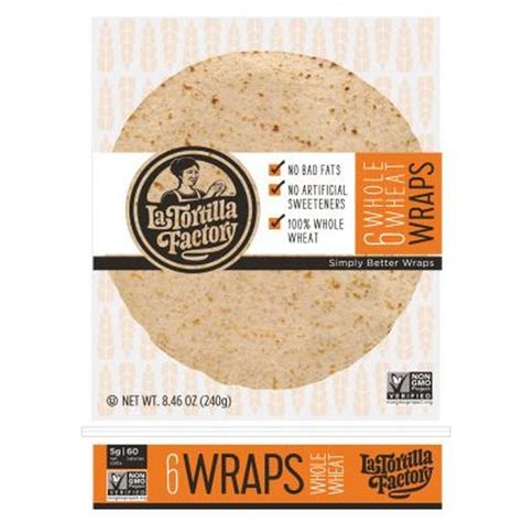 La Tortilla Factory Whole Wheat Wraps - Food Library - Shibboleth!