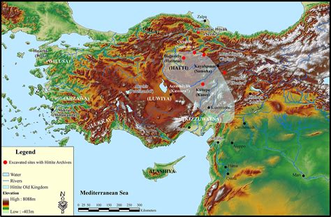 Map: Middle Bronnze Age Anatolia – Anatolia (mid000017) - American ...