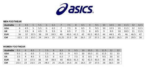 Asics Toddler Size Chart