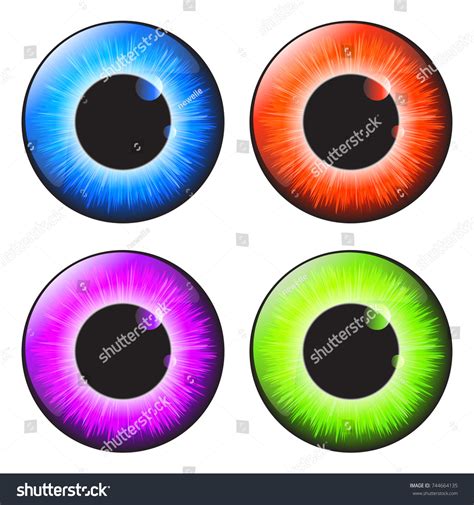 Iris Eye Realistic Vector Set Design Stock Vector (Royalty Free ...