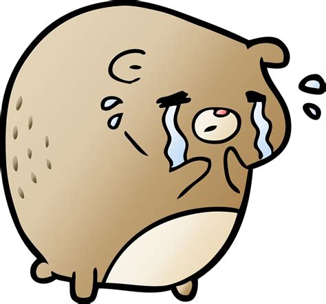 cartoon crying bear 12398209 Vector Art at Vecteezy