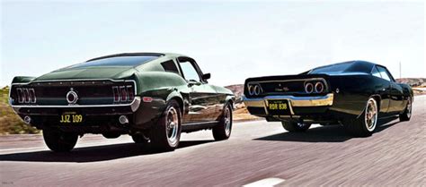 Bullitt, Car Chase Scene, 1968 Ford Mustang Gt And Dodge Charger R T ...