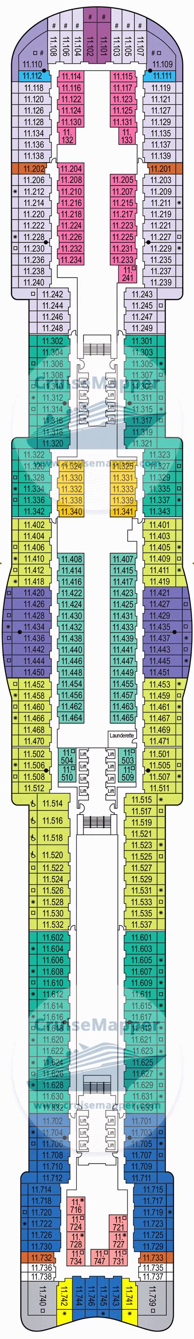 Iona deck 11 plan | CruiseMapper