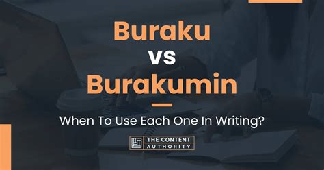 Buraku vs Burakumin: When To Use Each One In Writing?