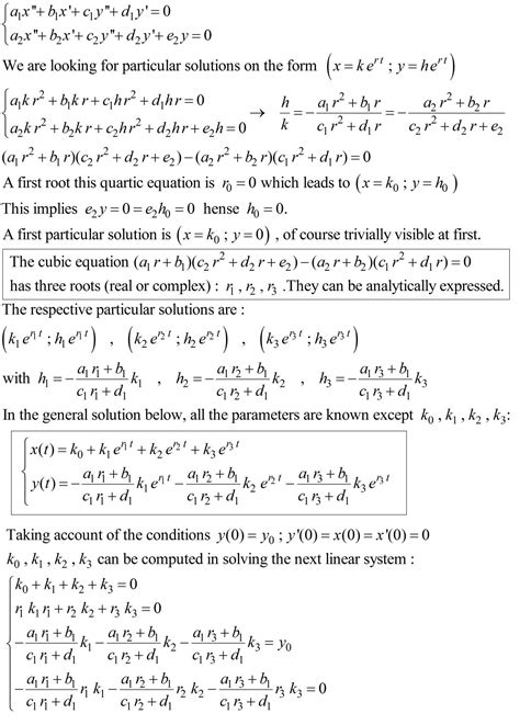 solution of Coupled second-order differential equations - Mathematics ...