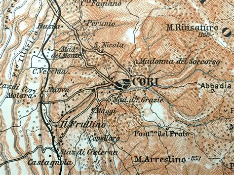 Antique 1913 Velletri Italy Map From Baedekers Guide Atlas - Etsy ...