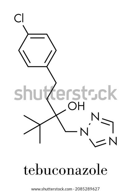 Tebuconazole Fungicide Molecule Skeletal Formula Stock Vector (Royalty ...