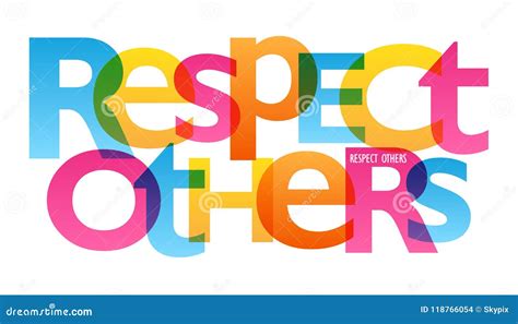 RESPECT OTHERS Typography Poster Stock Vector - Illustration of icon ...