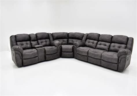 Denton Reclining Sectional Sofa - Gray | Home Furniture Plus Bedding ...