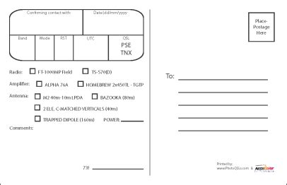 Qsl Card Template Photoshop | Flyer Template