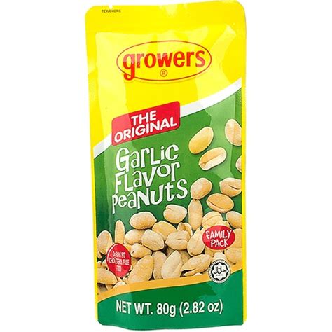 Growers Family Garlic Peanut 30x80g - Uno Foods