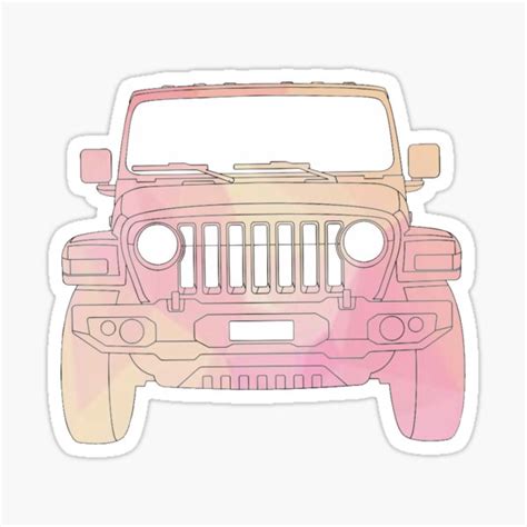 Pink Jeep Stickers | Redbubble