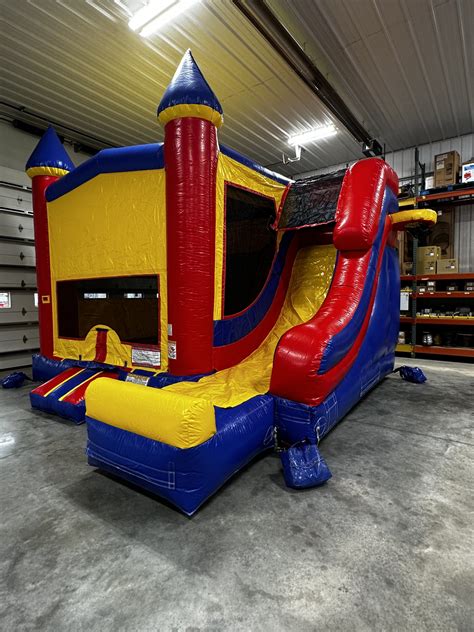 Bounce House Single Slide Combo – Alvarez Party Rentals