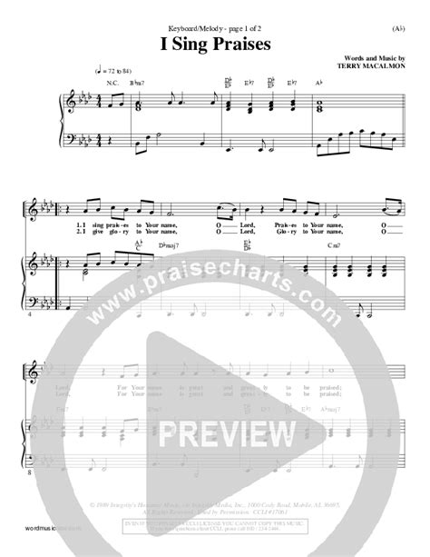 I Sing Praises Sheet Music PDF (Terry MacAlmon) - PraiseCharts