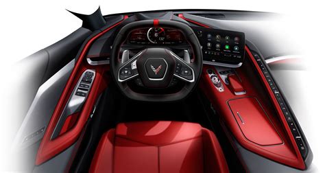 2020 Chevrolet Corvette Stingray Interior Design Sketch Render - Car ...