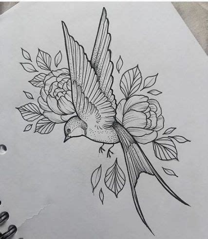 21+ New Ideas Tattoo Bird Sparrow Flower | Tattoos, Swallow bird ...