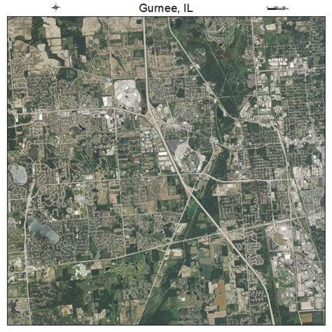 Aerial Photography Map of Gurnee, IL Illinois