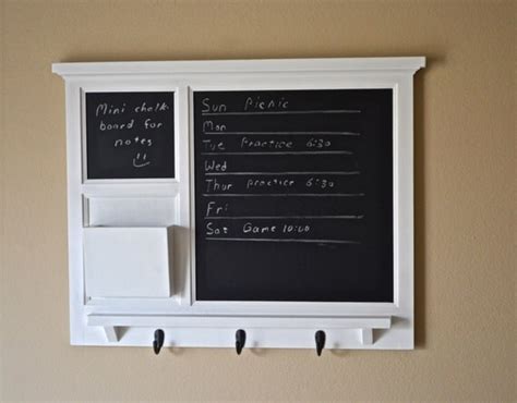 Items similar to White Mail Organizer, Chalkboards, letter holder Key ...